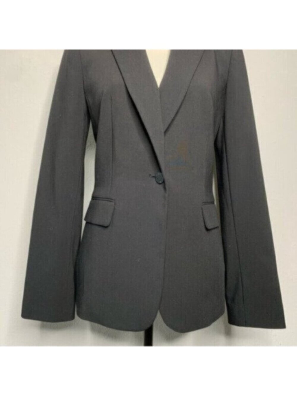 Calvin Klein Prestige Black Single Breasted One Button Blazer - Picture 9 of 17